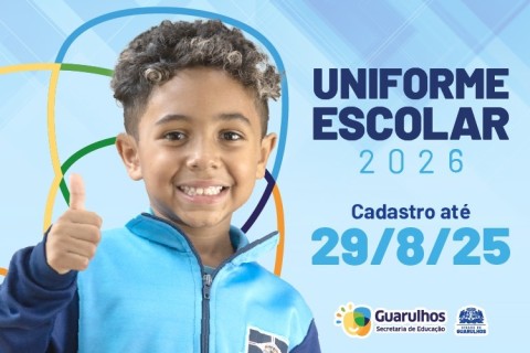 Prefeitura disponibiliza sistema para cadastro de tamanhos do uniforme escolar para o 2026